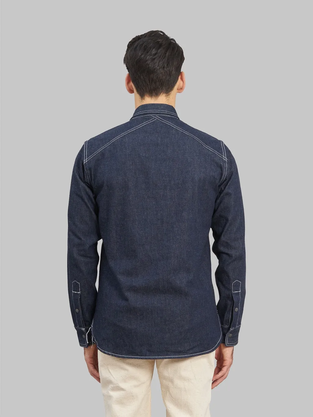 3sixteen Crosscut Western Indigo Denim Shirt