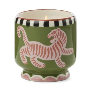 A Dopo 8 oz Handpainted Tiger Ceramic - Black Cedar & Fig