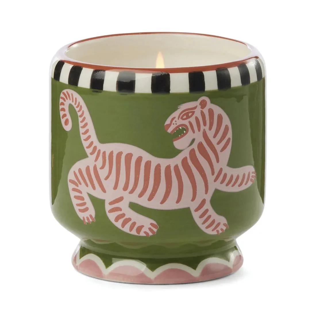 A Dopo 8 oz Handpainted Tiger Ceramic - Black Cedar & Fig