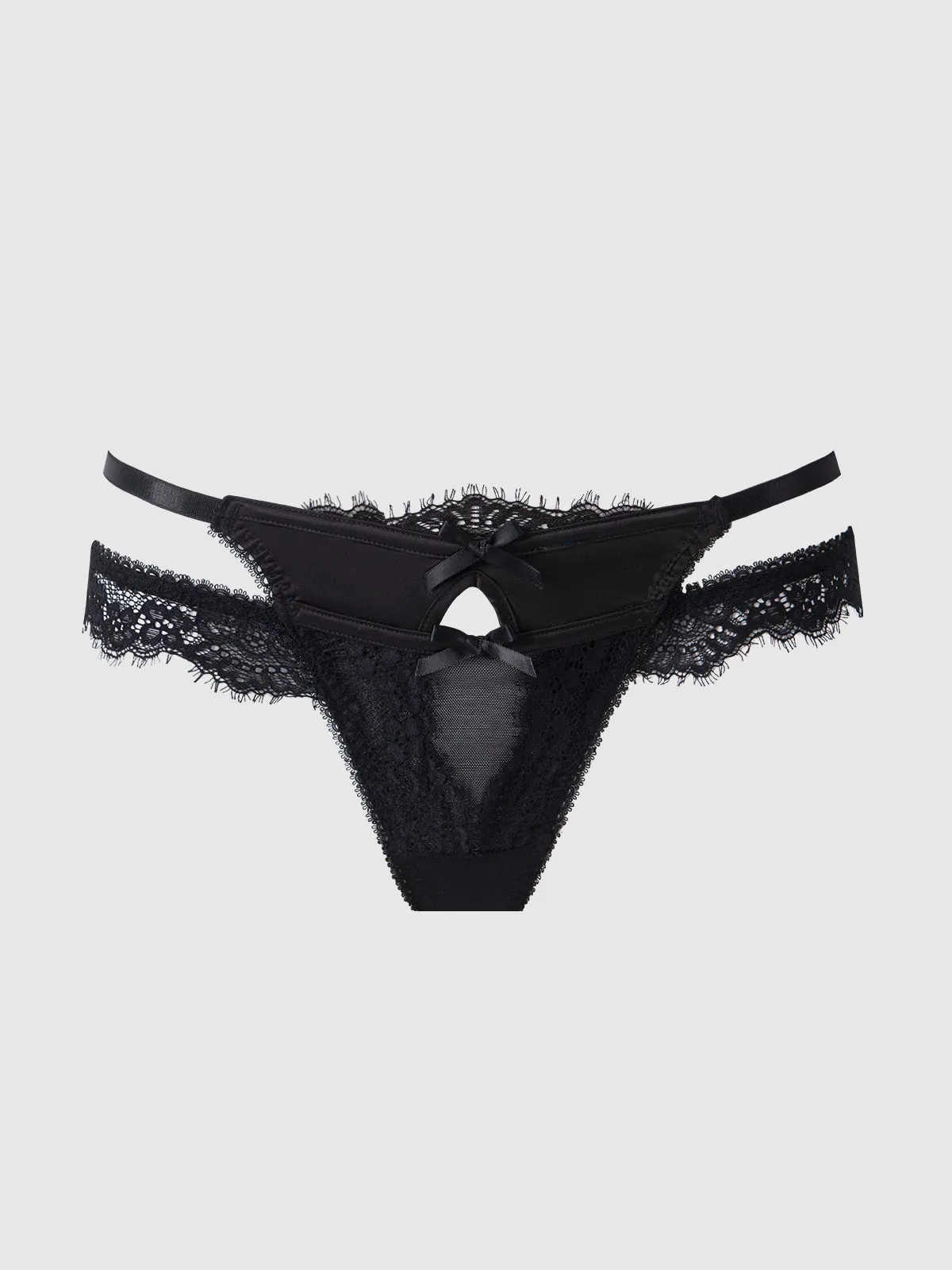 Adelaide Satin & Lace Double Side G-String
