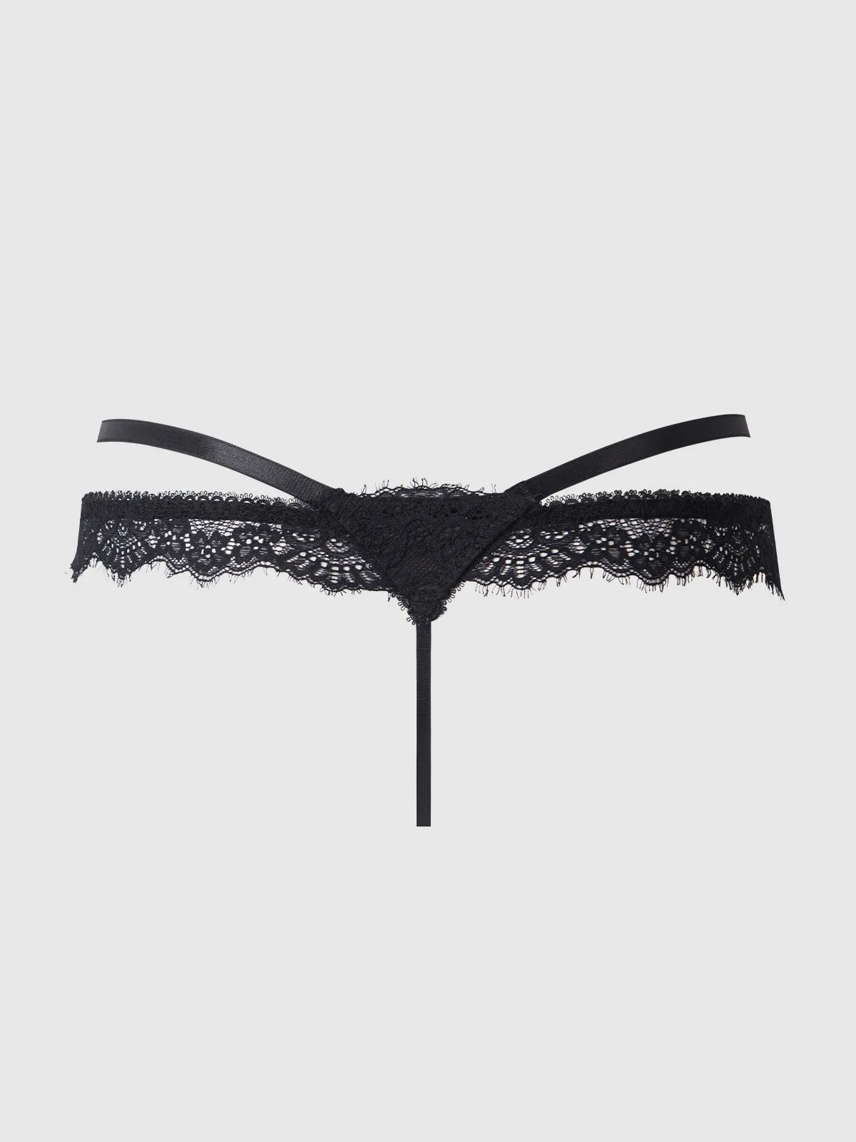 Adelaide Satin & Lace Double Side G-String