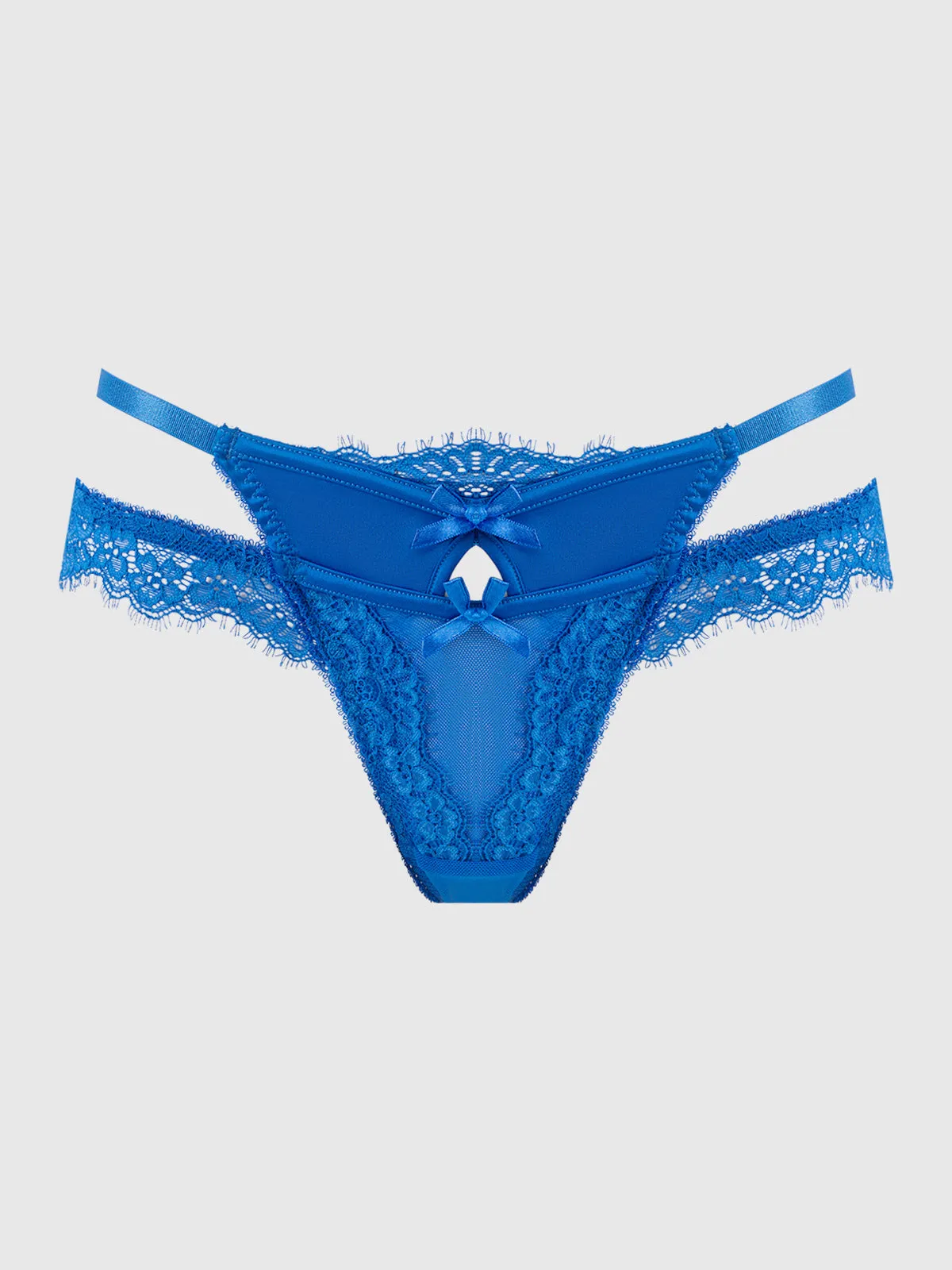 Adelaide Satin & Lace Double Side G-String
