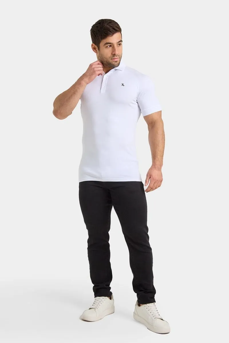 Athletic Fit Polo Shirt in White