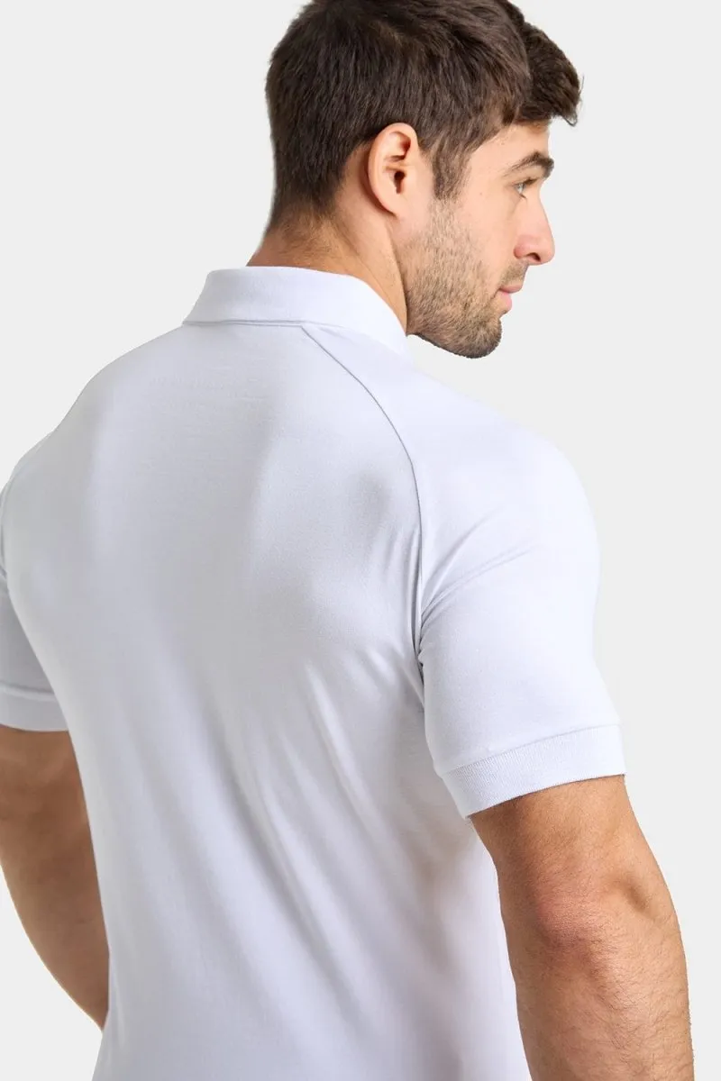 Athletic Fit Polo Shirt in White