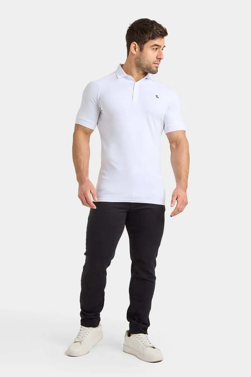 Athletic Fit Polo Shirt in White