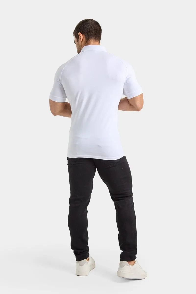 Athletic Fit Polo Shirt in White