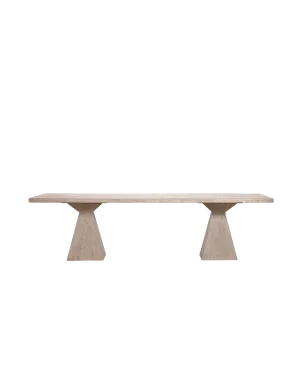 AUSTERE NATURAL WOOD DINING TABLE
