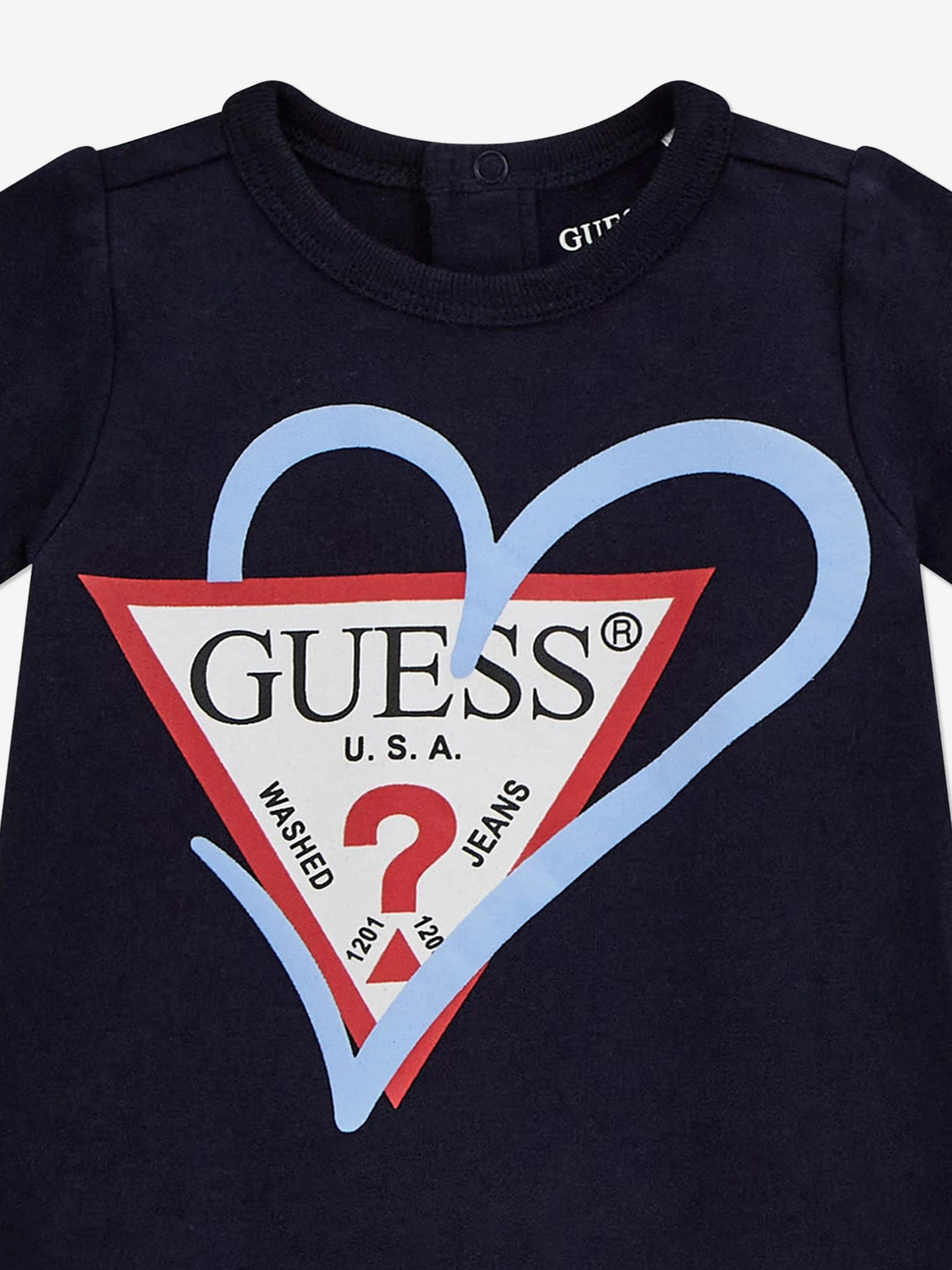 Baby Boys Logo Romper in Navy