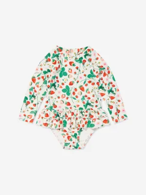 Baby Girls Narice Strawberry Field Swimsuit in Ivory (UPF50 )