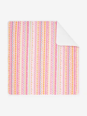 Baby Girls Zigzag Blanket in Pink (79cm)