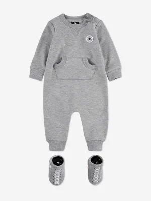 Baby Lil Chuck Romper Set in Grey