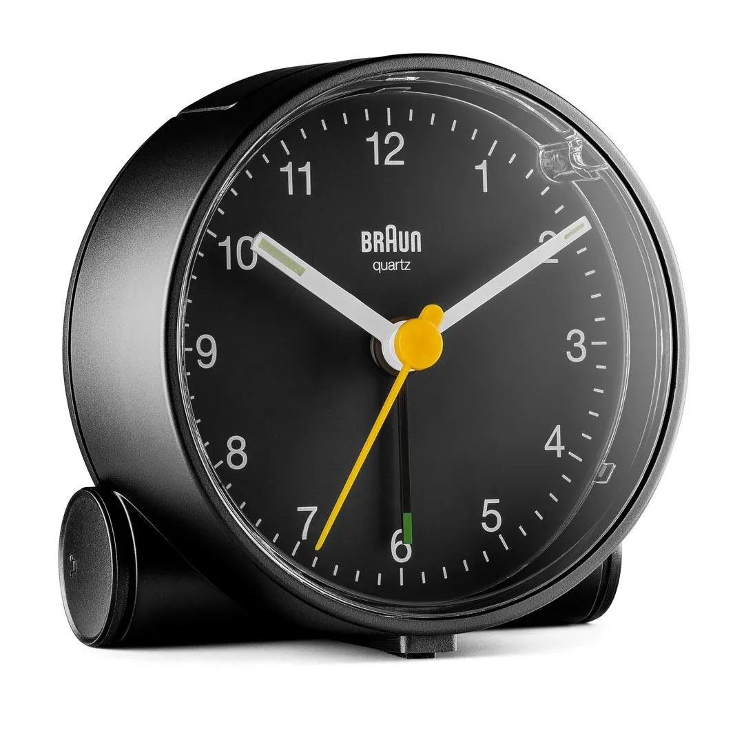 BC01 Braun classic analogue alarm clock - black
