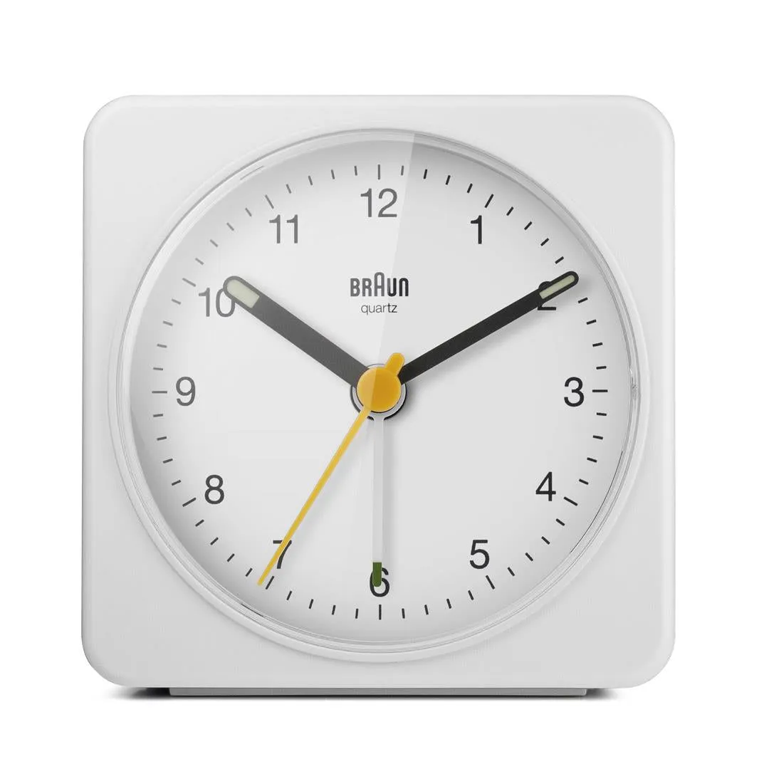 BC03 Braun classic analogue alarm clock  - white