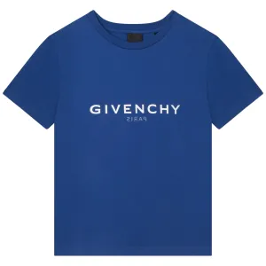 Blue Cotton Logo T-Shirt