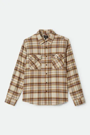 Bowery L/S Flannel - Whitecap/Sand/Pinecone Brown