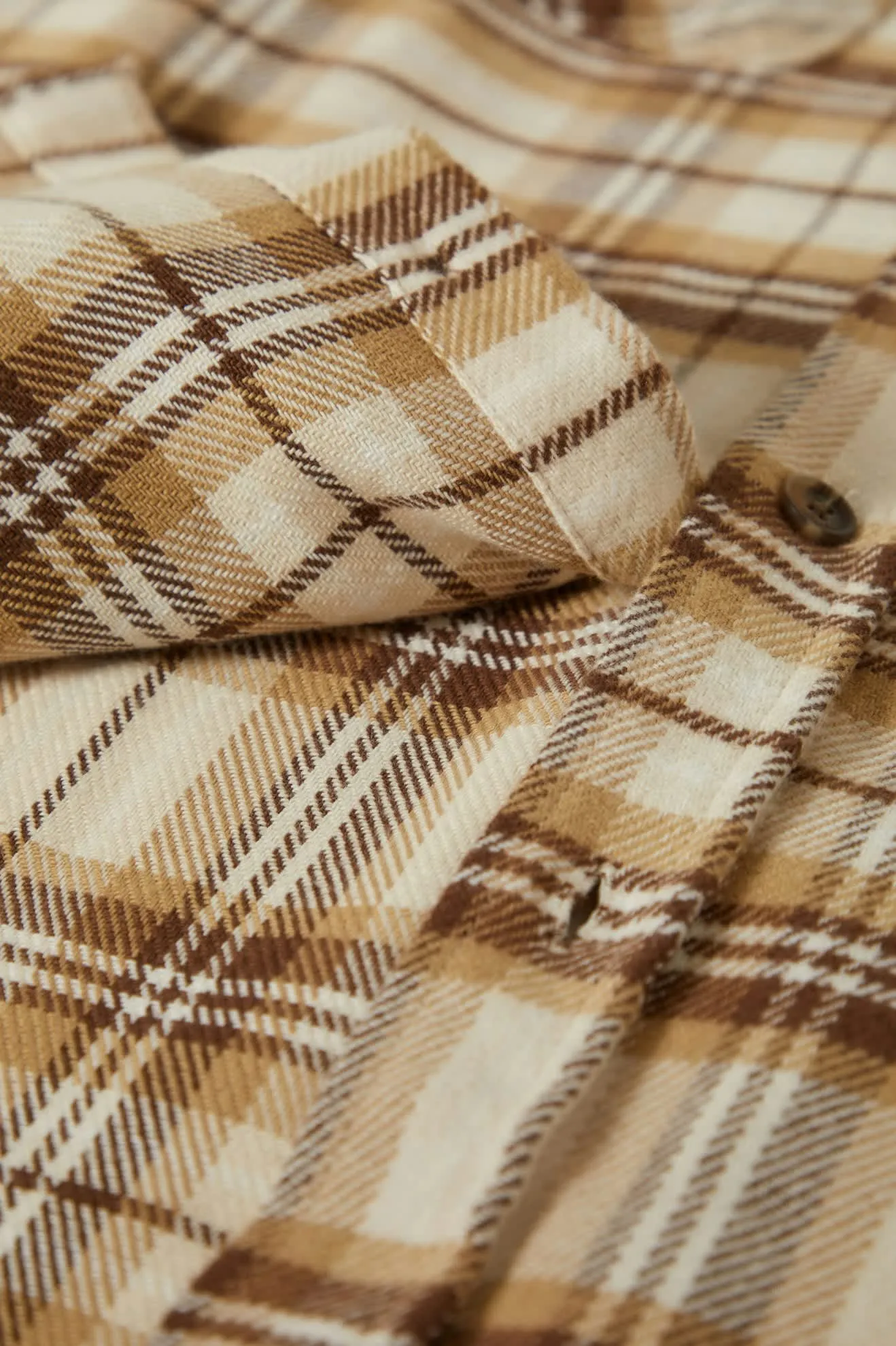 Bowery L/S Flannel - Whitecap/Sand/Pinecone Brown