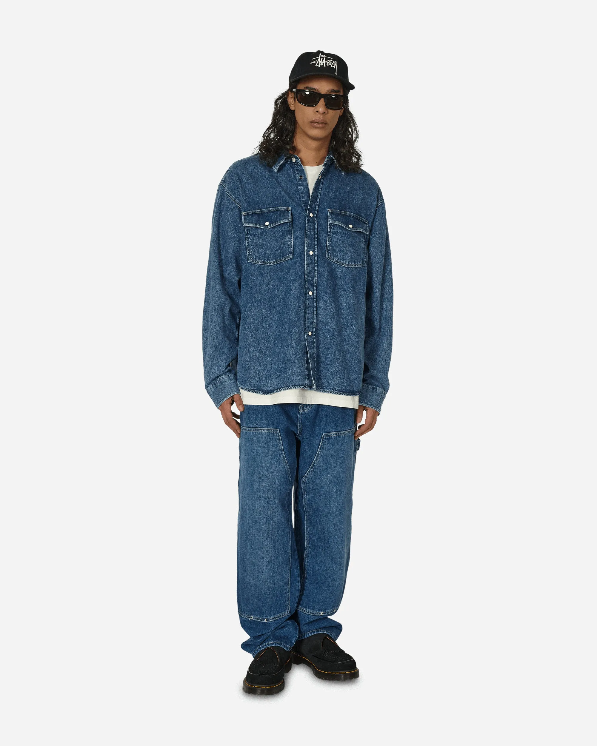 Boxy Western Denim Longsleeve Shirt Light Denim