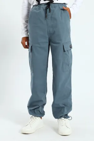 Boys Baggy Cargo Toggle Pants - Blue