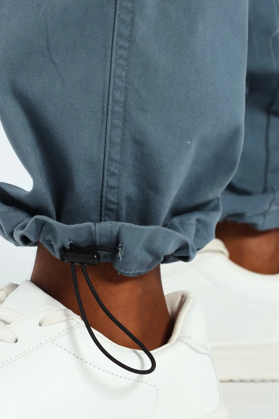 Boys Baggy Cargo Toggle Pants - Blue