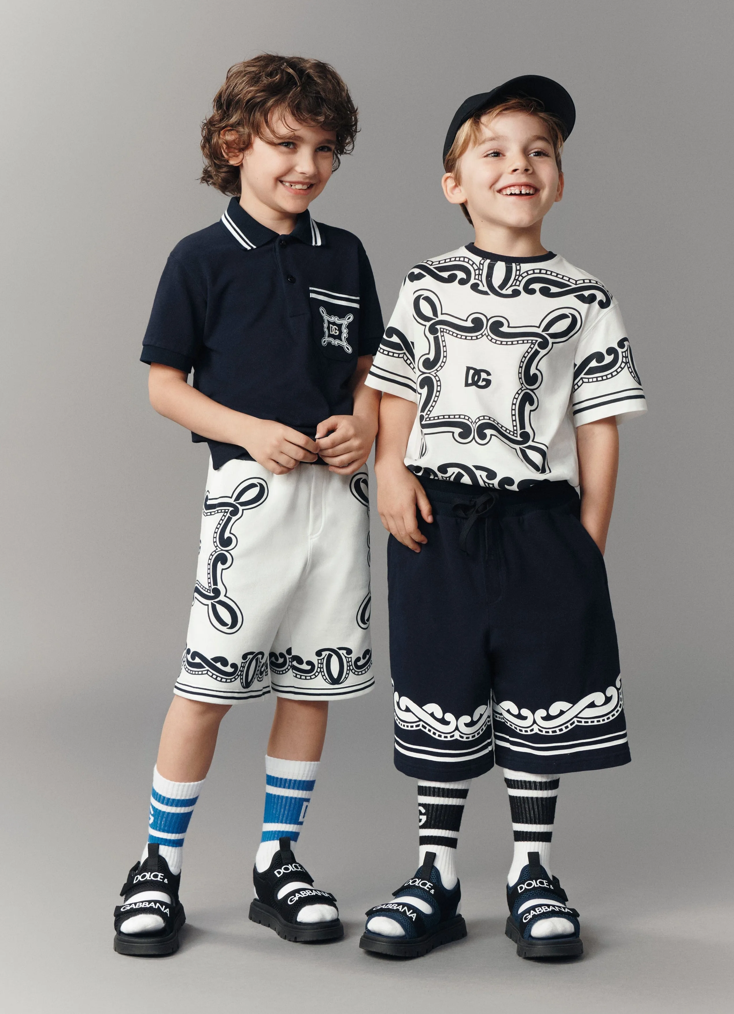 Boys Bandana Print Bermuda Shorts in White