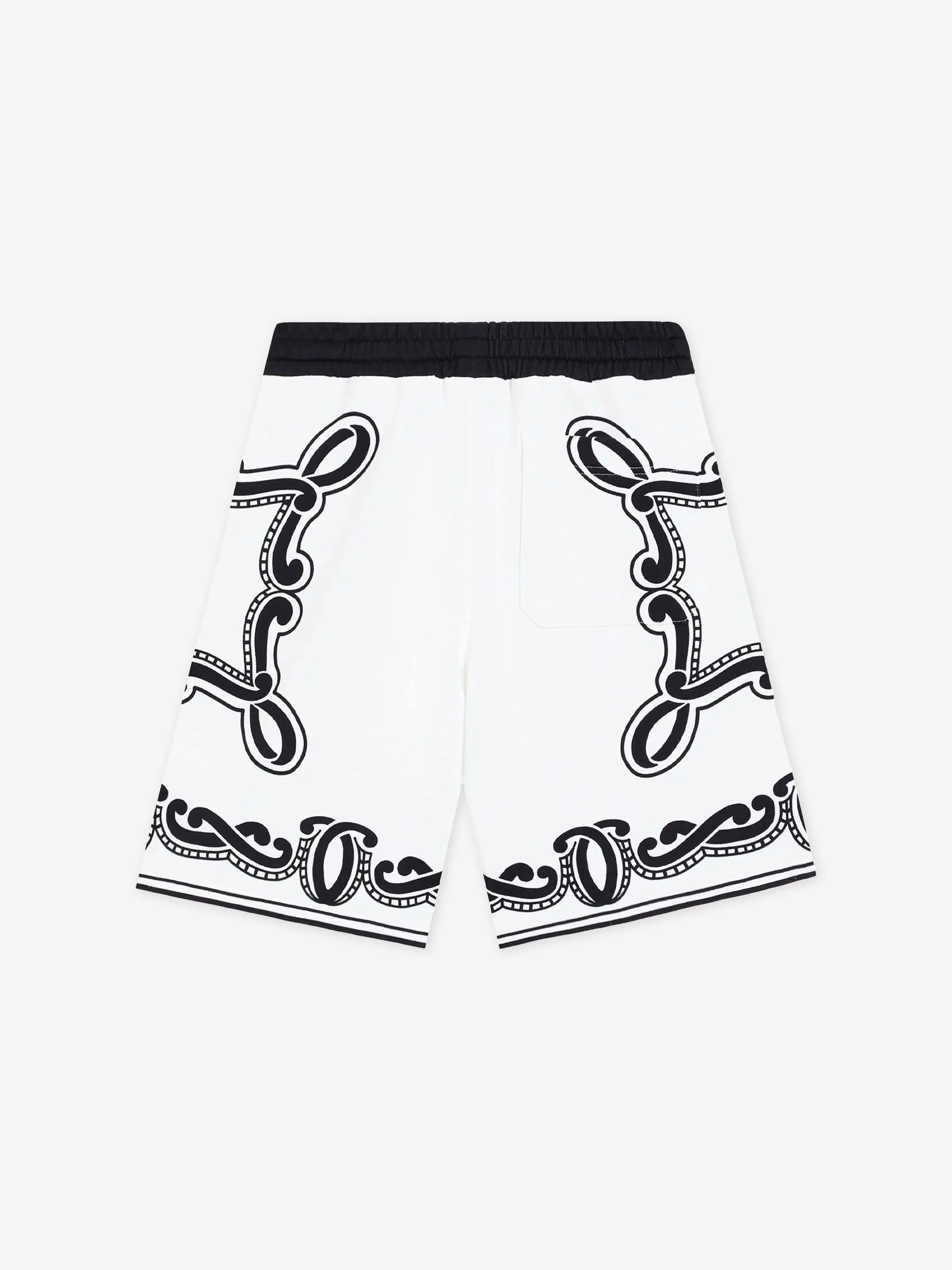 Boys Bandana Print Bermuda Shorts in White