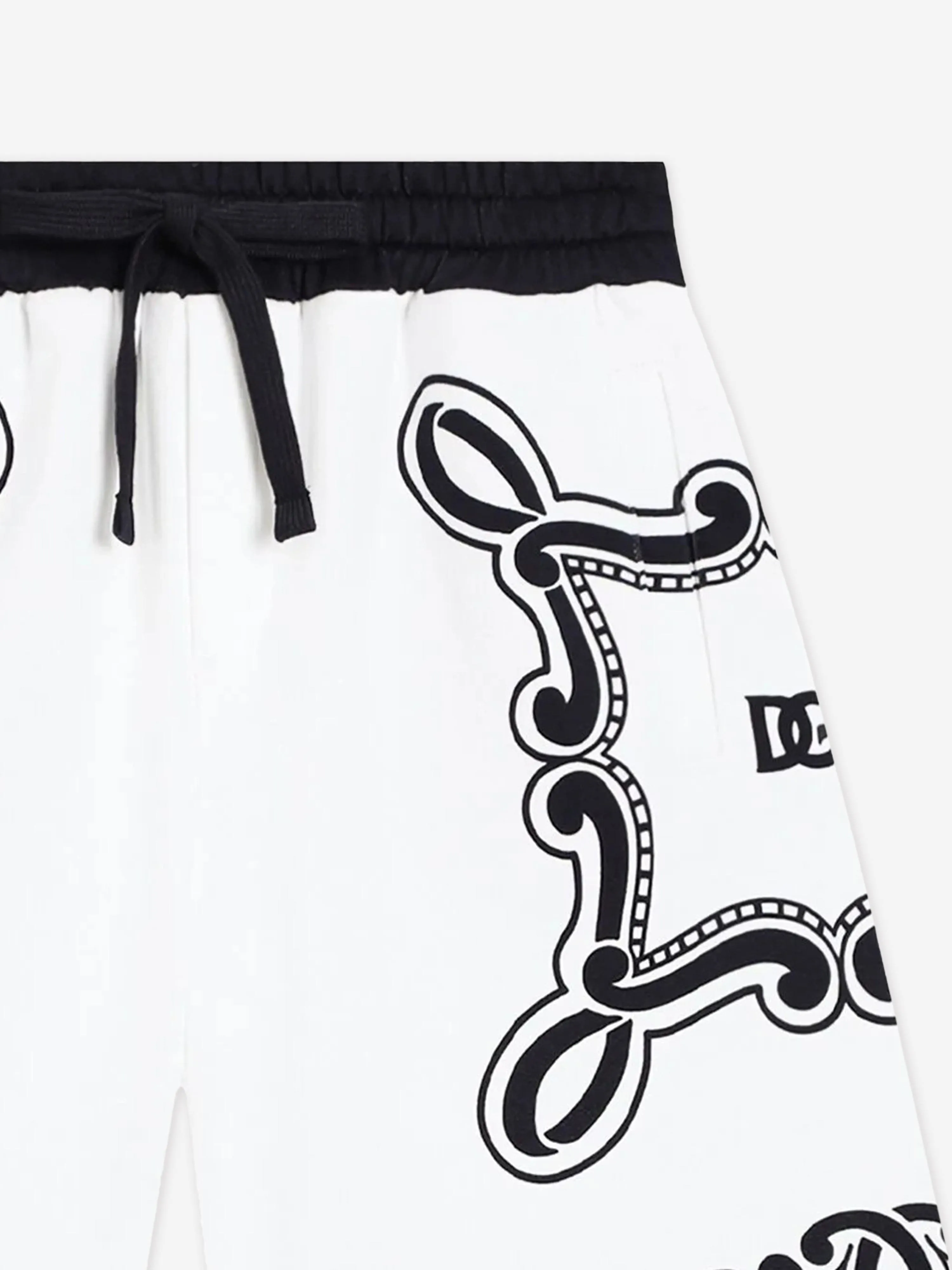 Boys Bandana Print Bermuda Shorts in White
