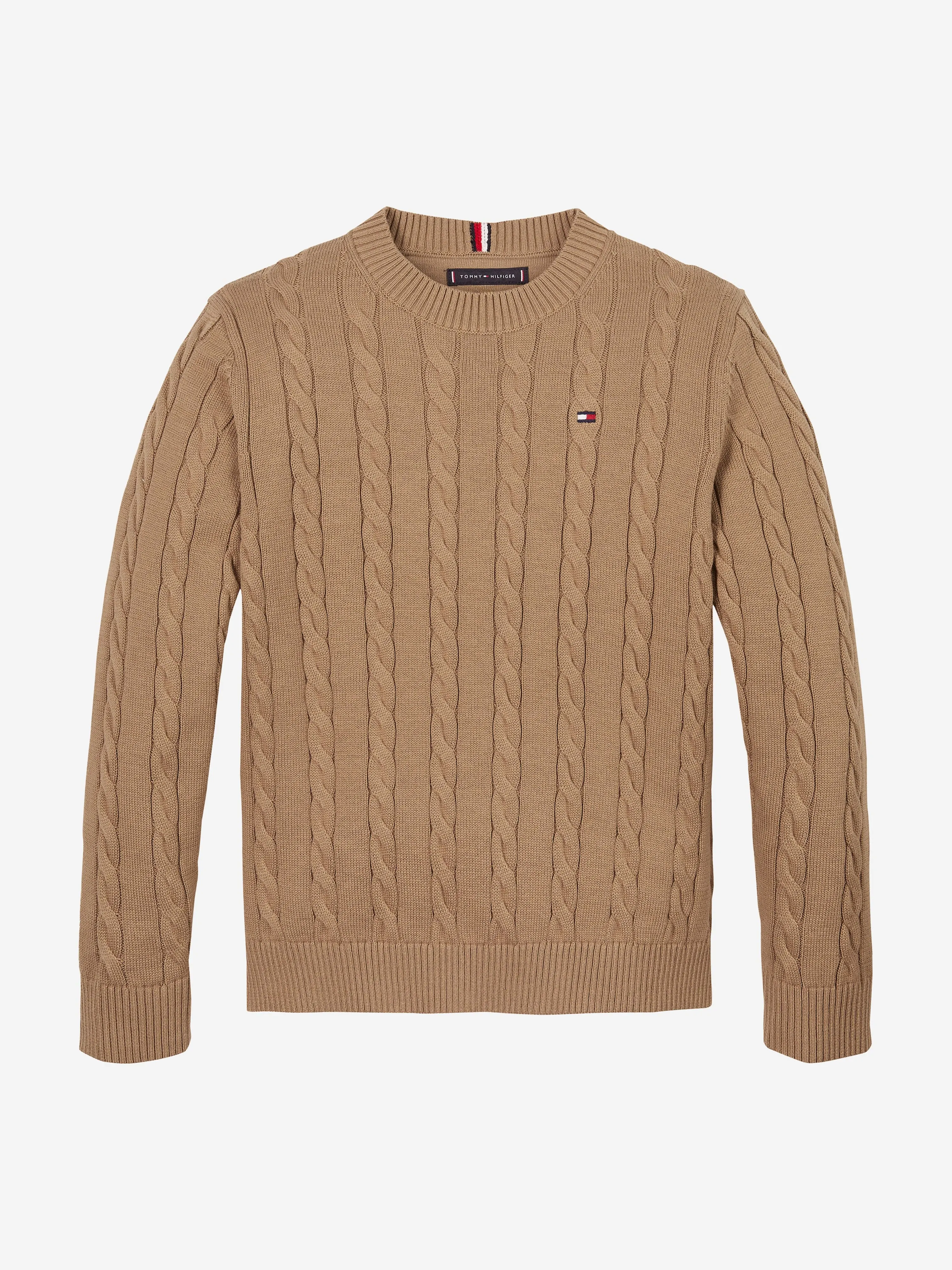 Boys Cable Knit Jumper in Brown