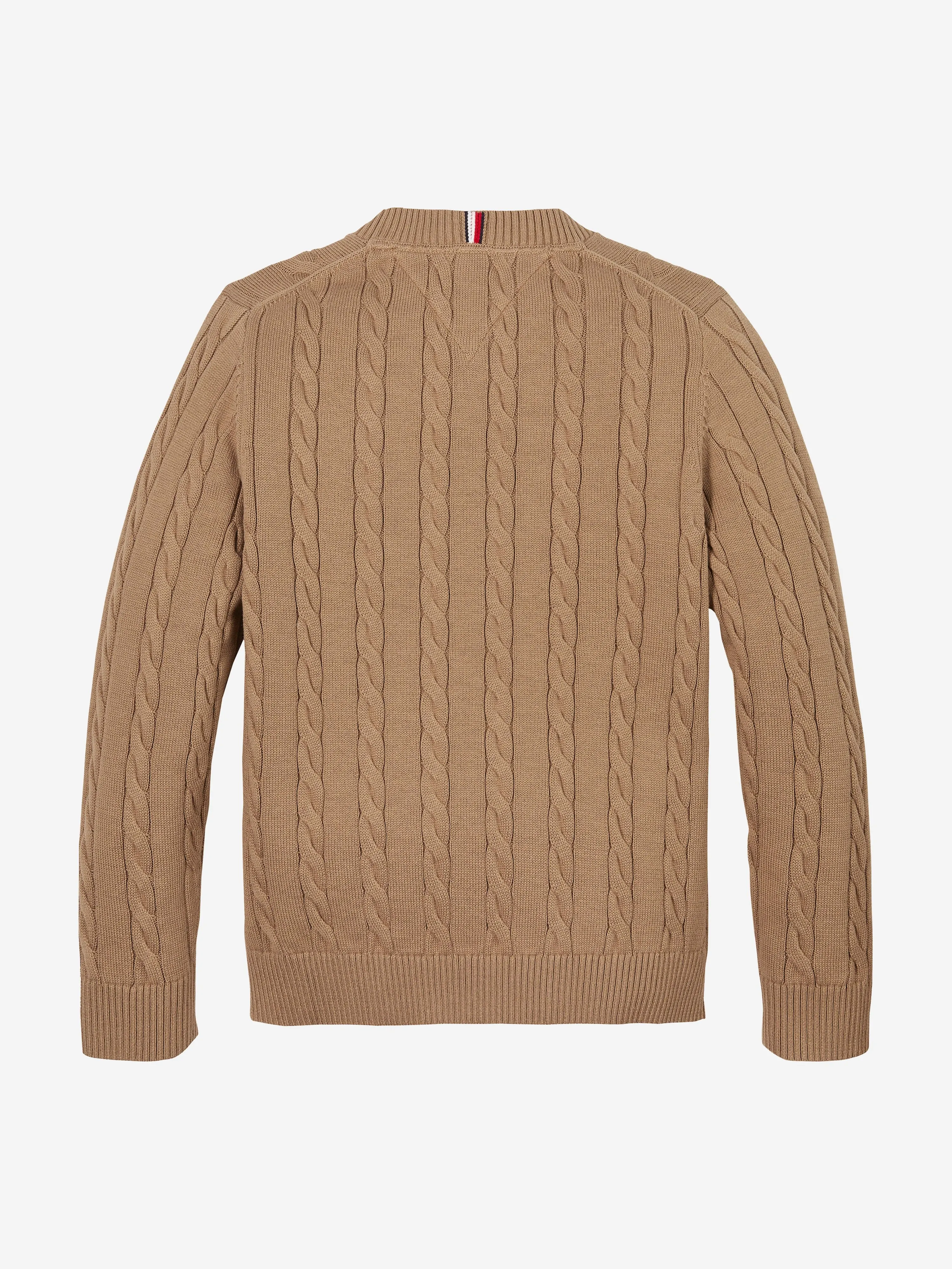 Boys Cable Knit Jumper in Brown