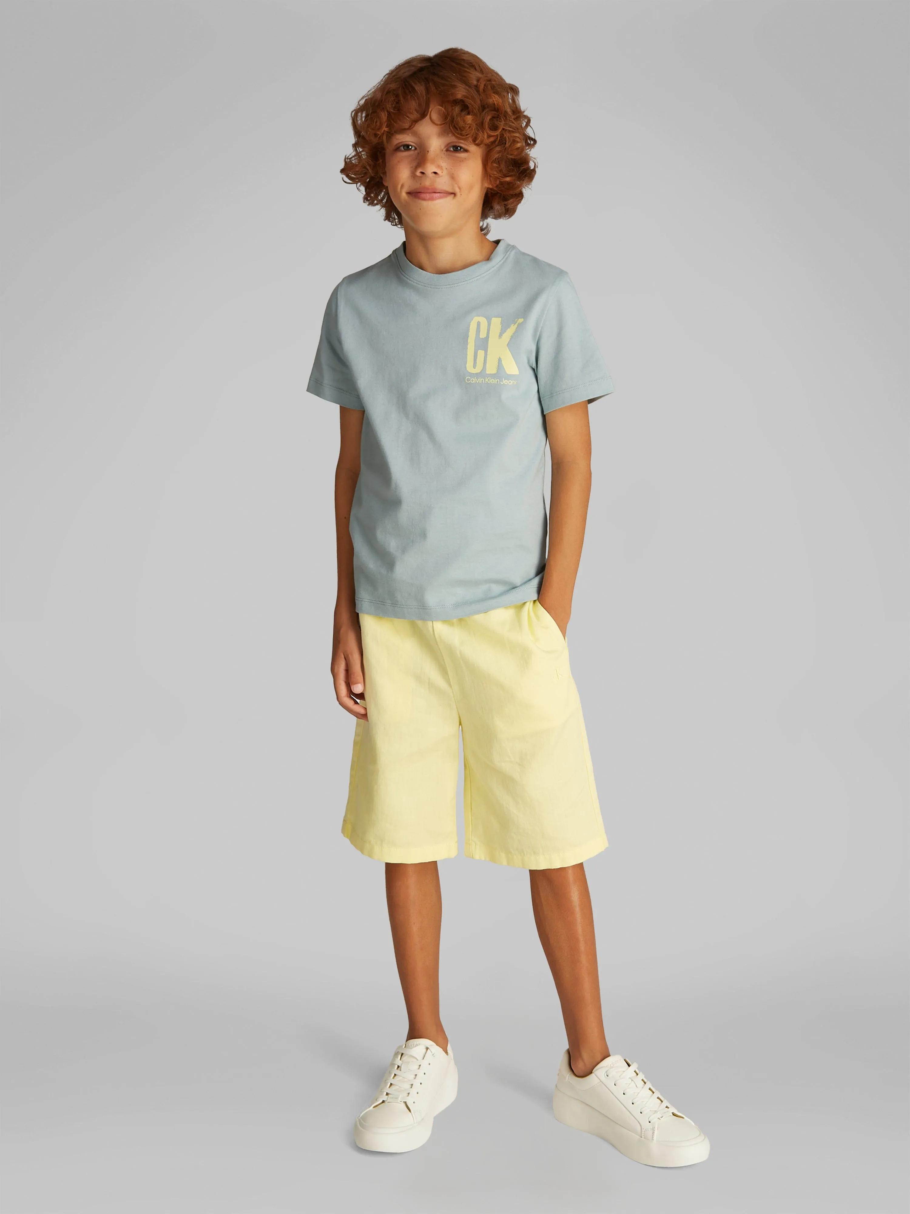 Boys Chest Surf Graphic T-Shirt in Green