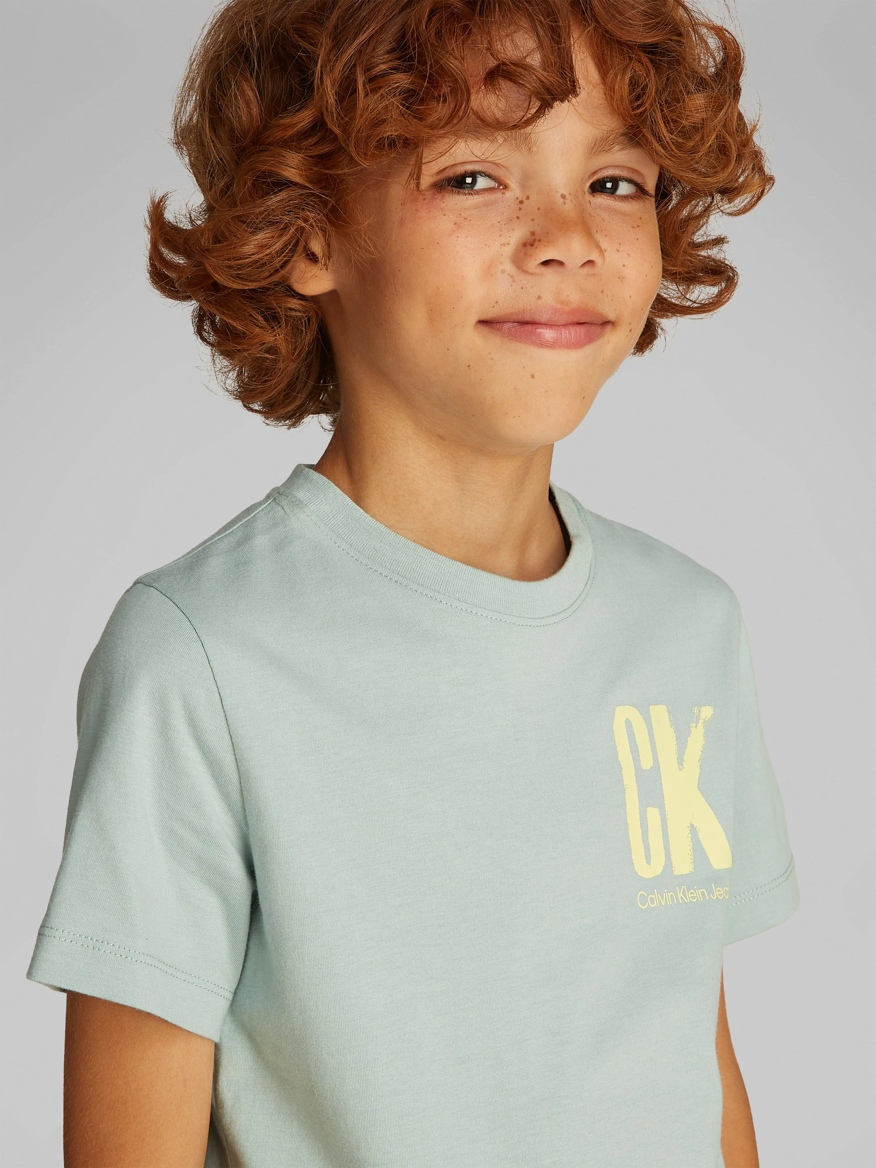 Boys Chest Surf Graphic T-Shirt in Green