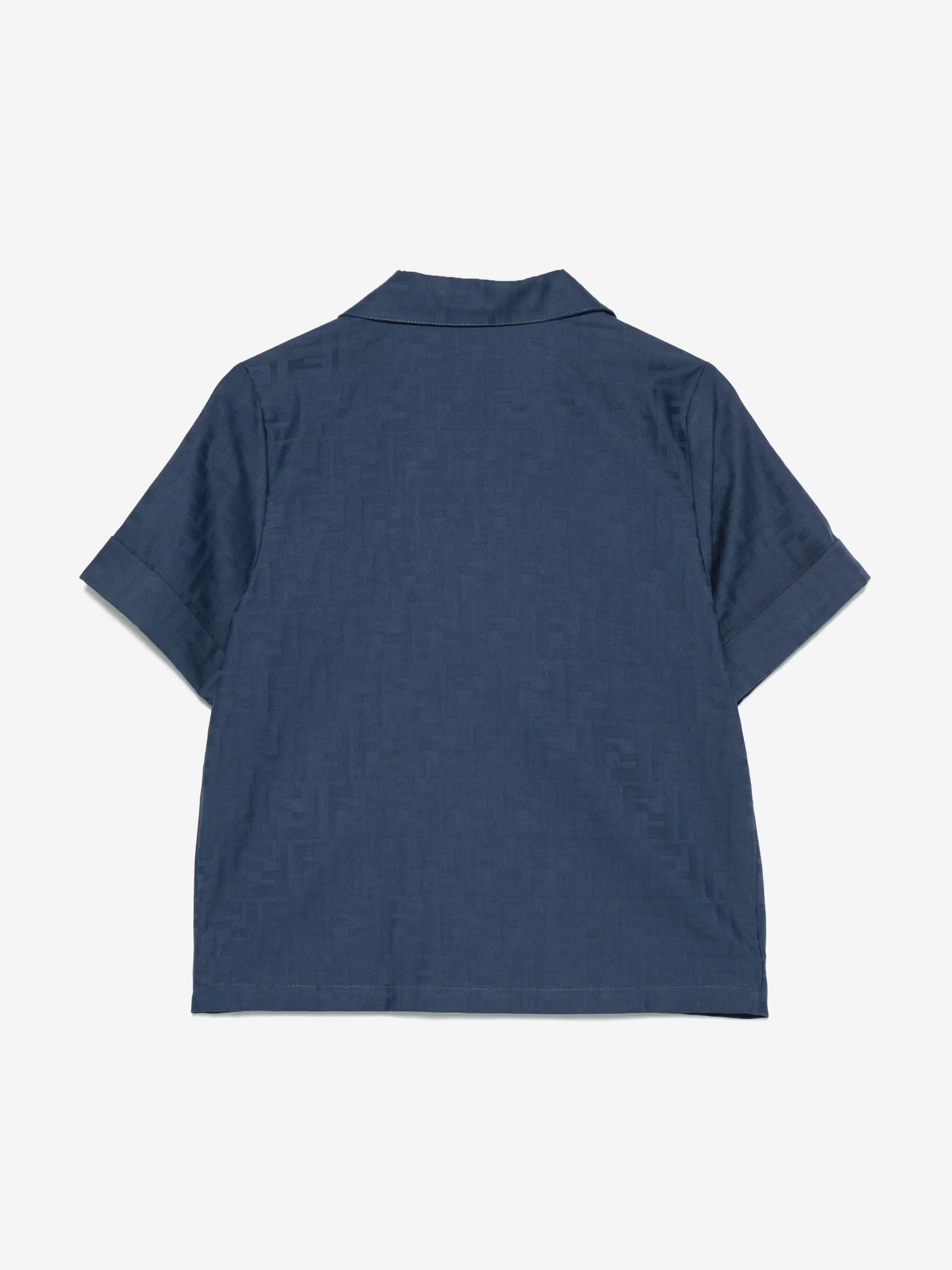 Boys FF Jacqaurd Shirt in Navy