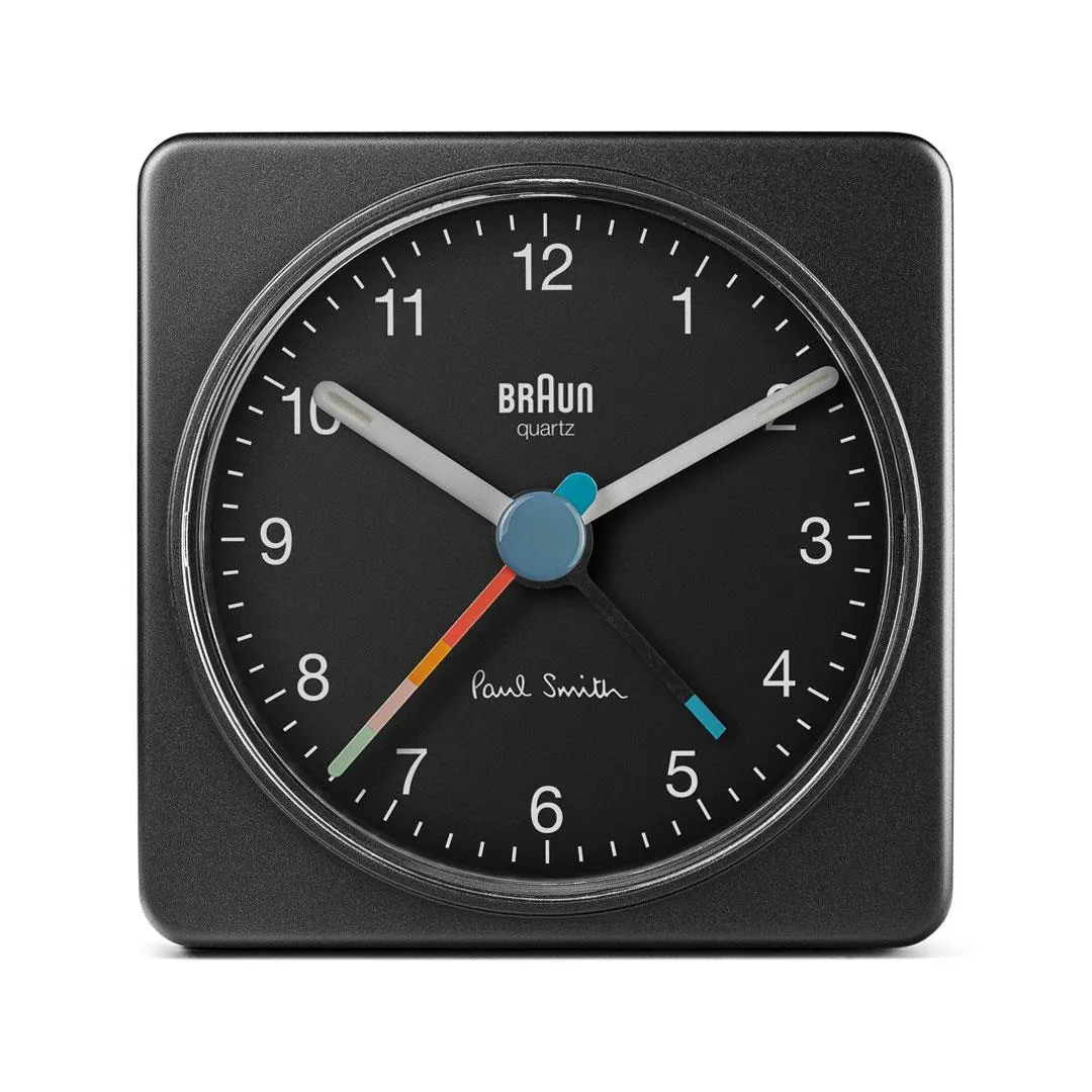 Braun x Paul Smith Limited Edition Classic Travel Analogue Alarm Clock - Black