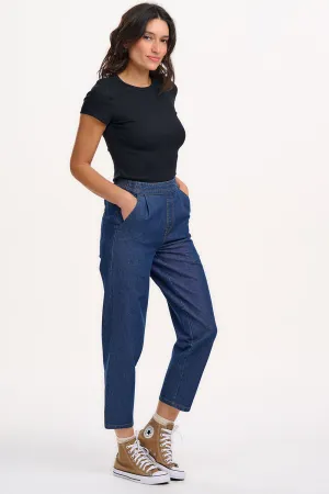 Calista Trousers - Deep Blue Denim