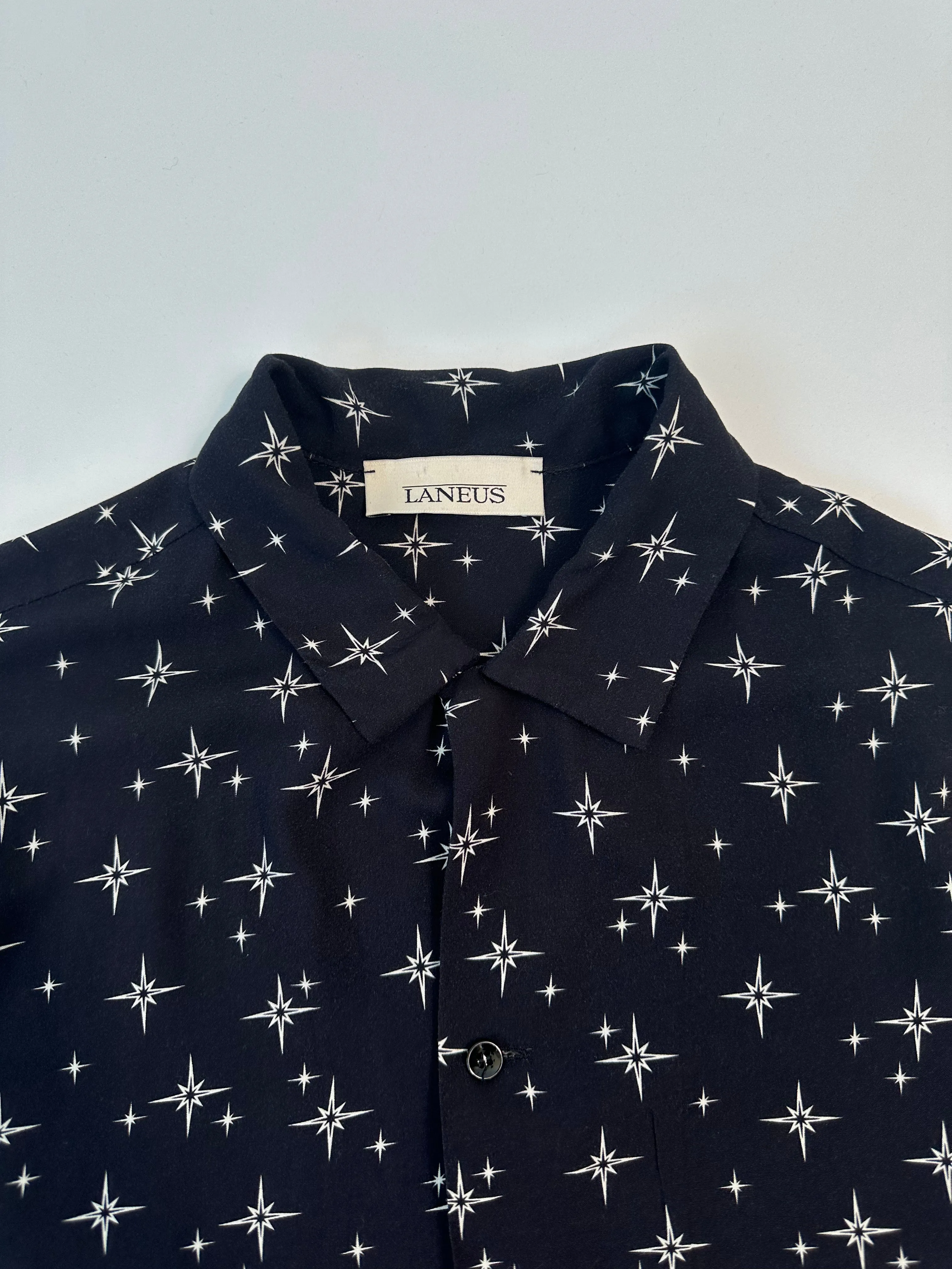 Camicia Estiva Con Fantasia A Contrasto
