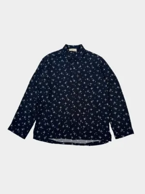 Camicia Estiva Con Fantasia A Contrasto