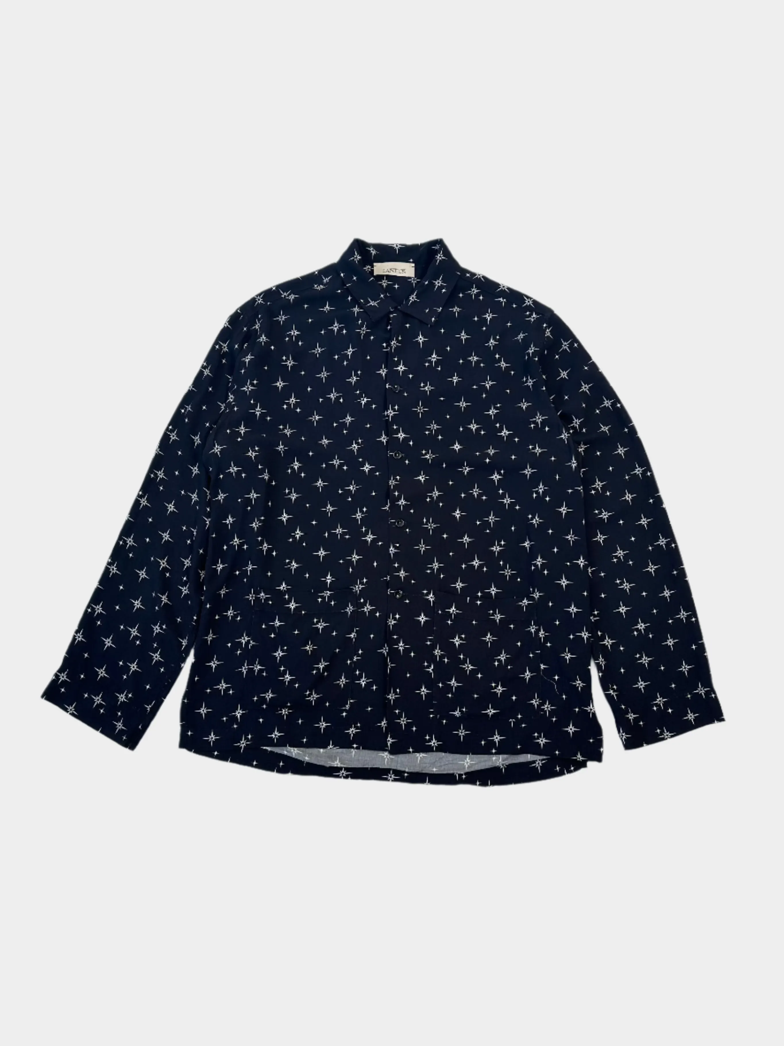 Camicia Estiva Con Fantasia A Contrasto