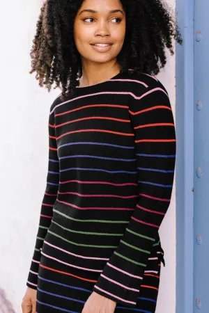 Camille Jumper - Black. Triple Stripe