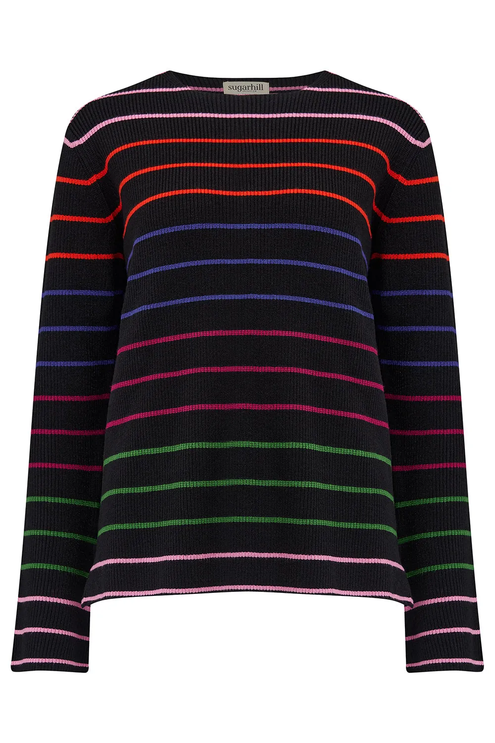 Camille Jumper - Black. Triple Stripe