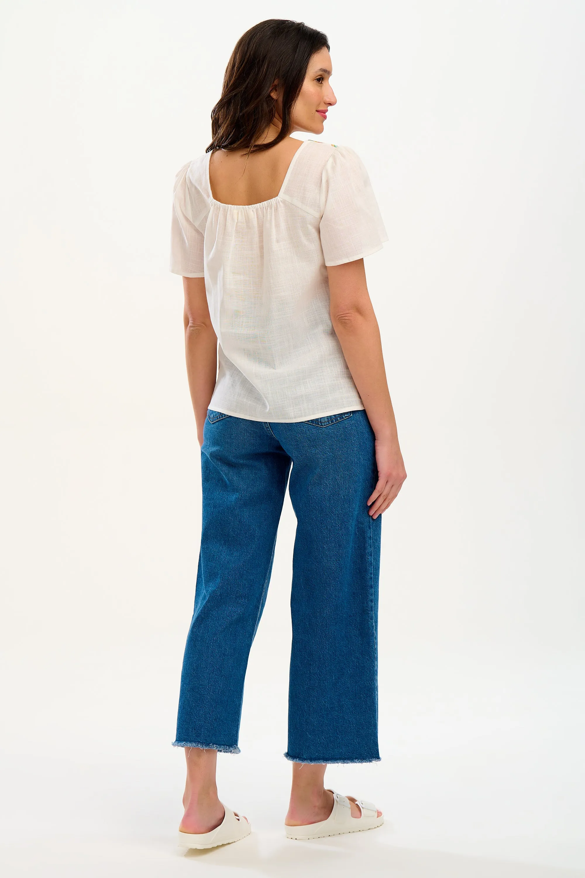 Carmen Top - Off White. Rainbow Arches