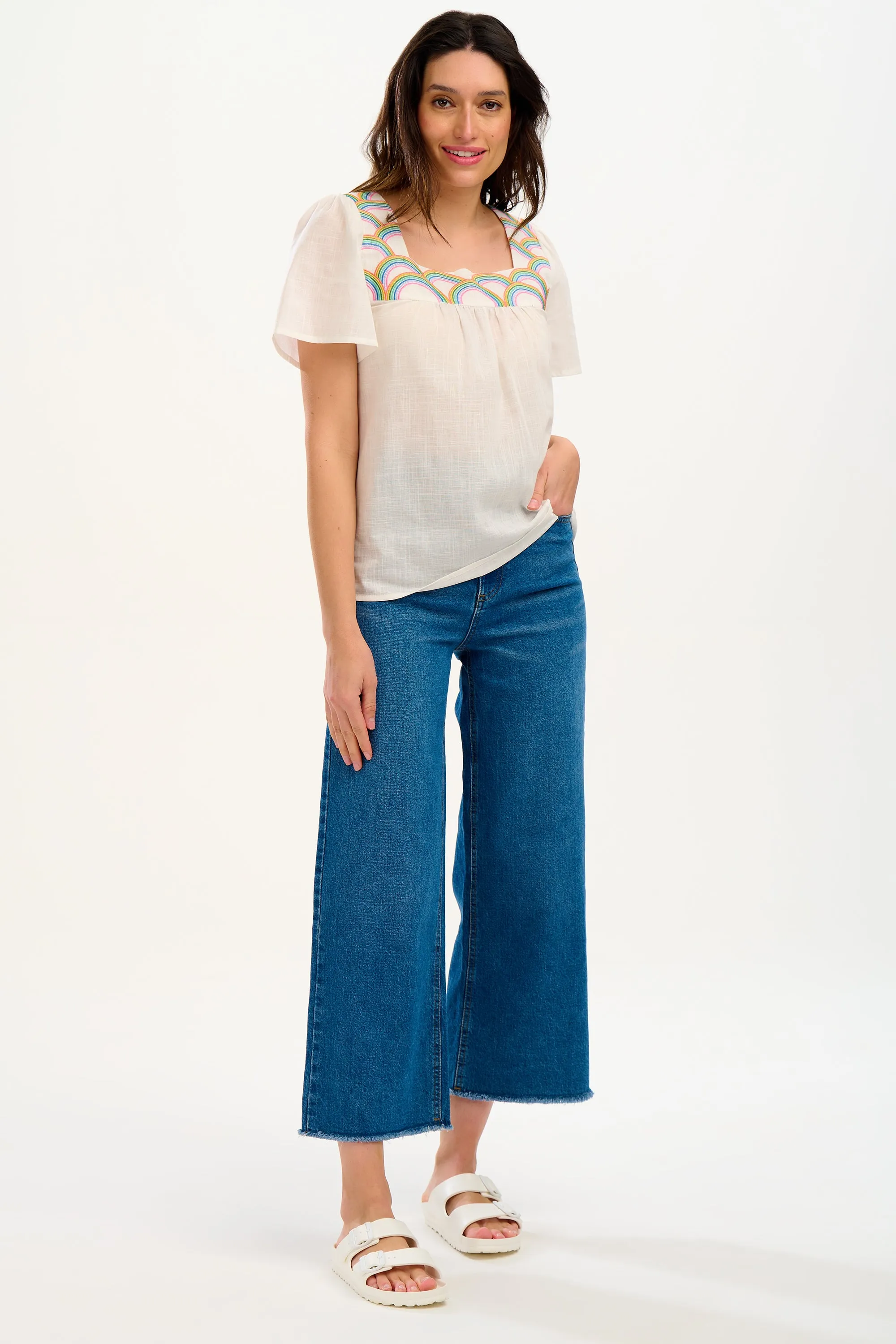 Carmen Top - Off White. Rainbow Arches