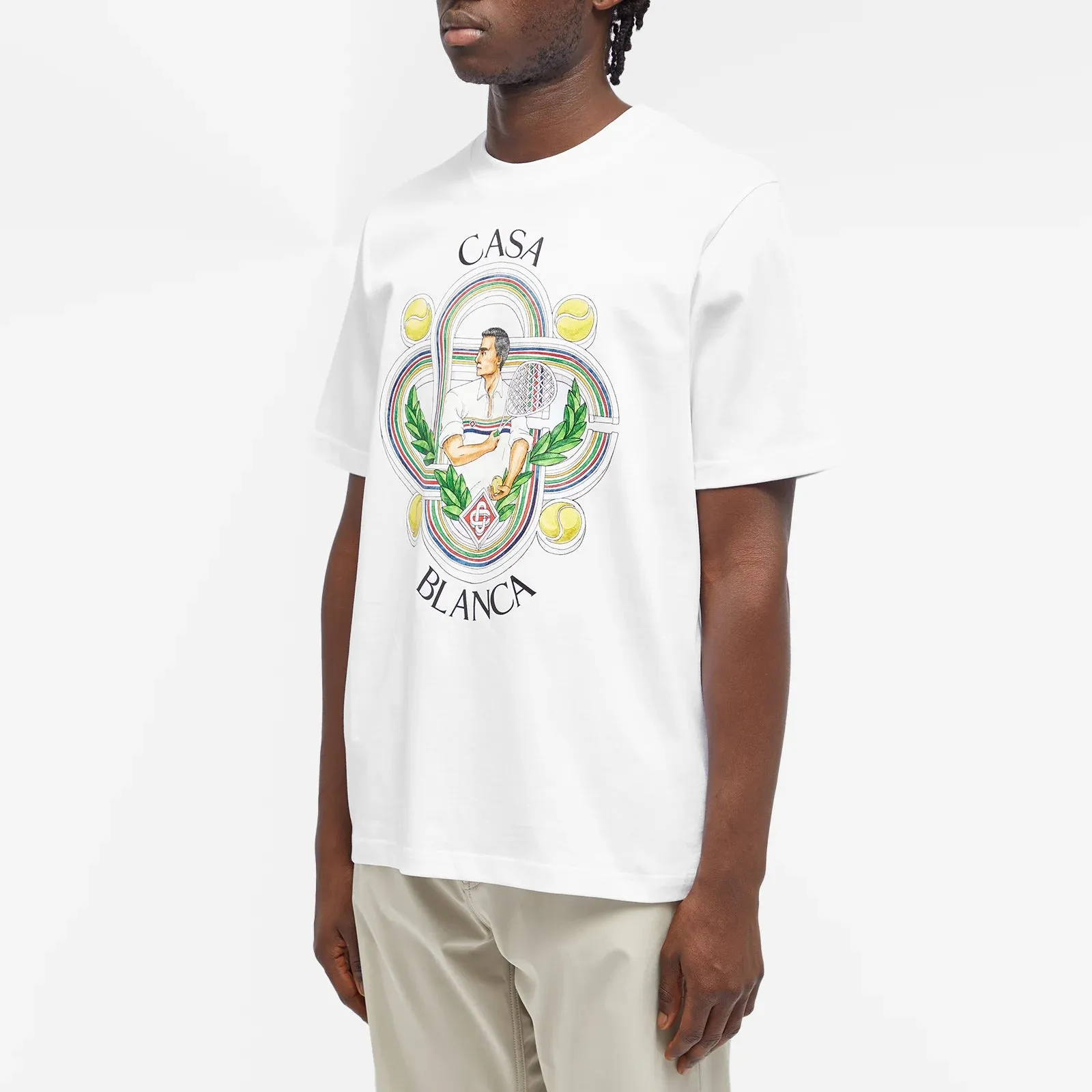 Casablanca White Logo T-Shirt