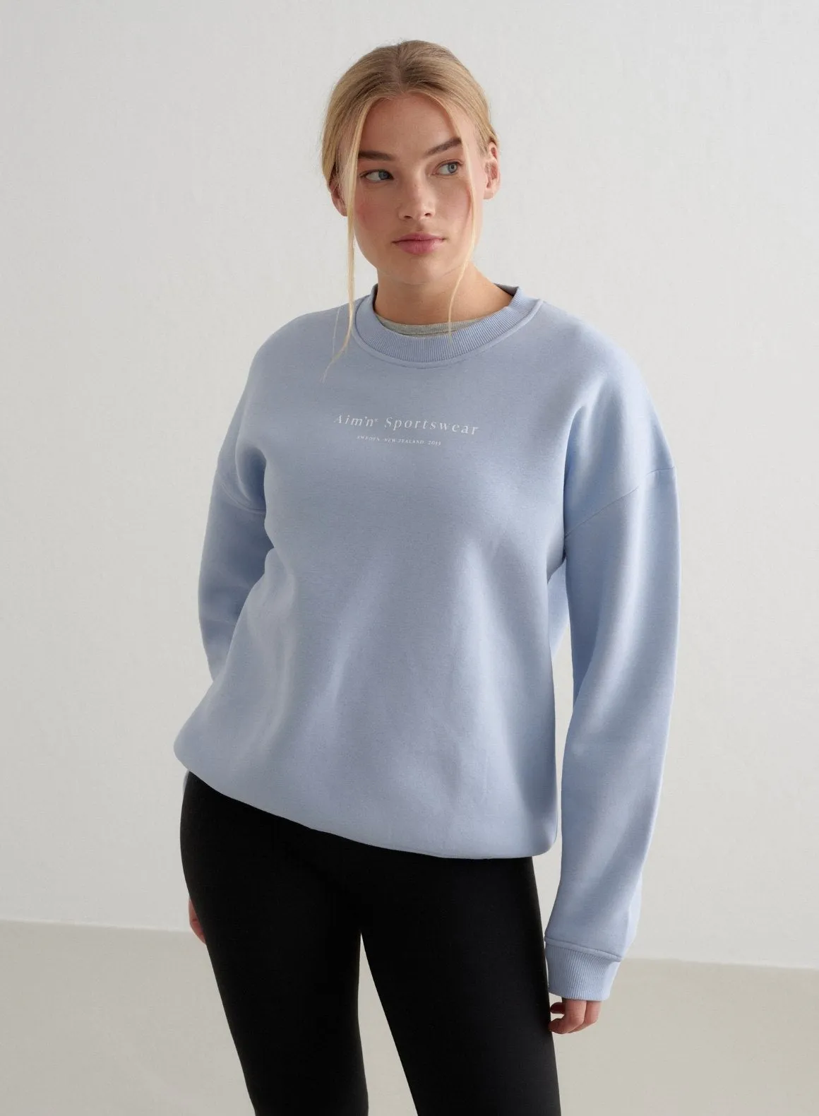 Cloudy Blue Serif Sweatshirt