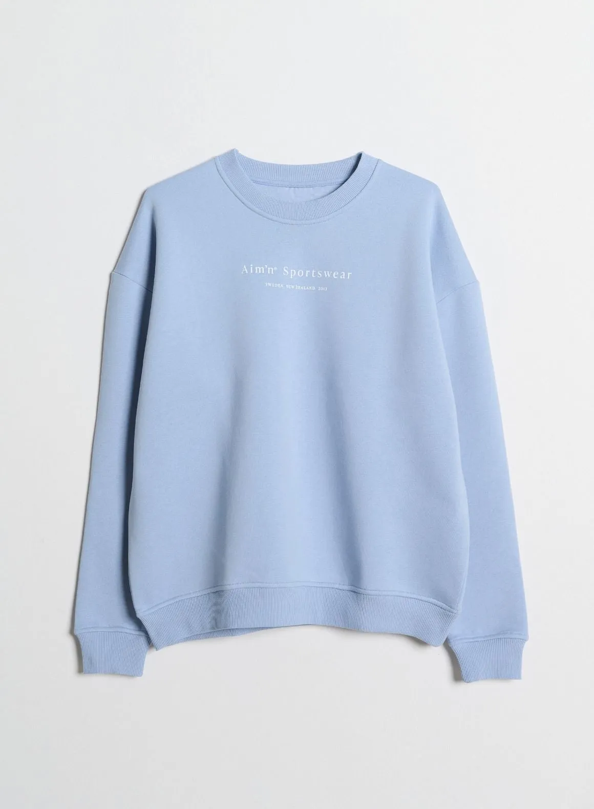 Cloudy Blue Serif Sweatshirt