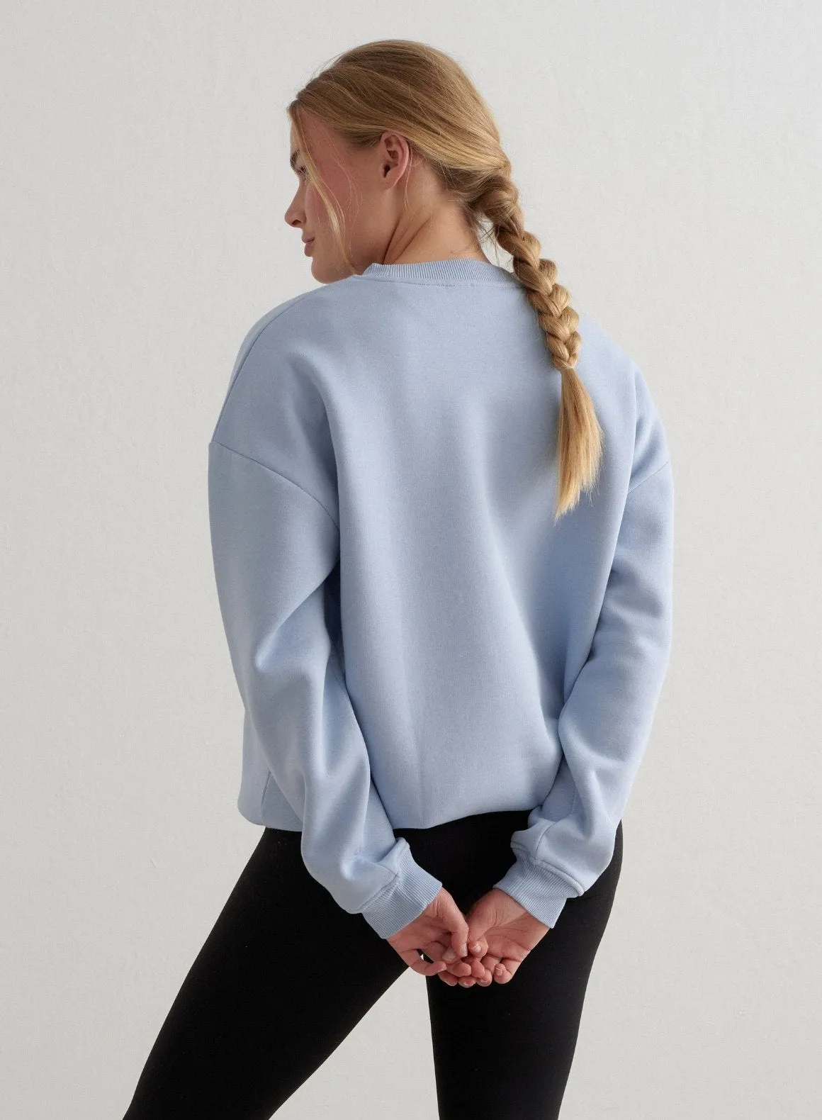 Cloudy Blue Serif Sweatshirt