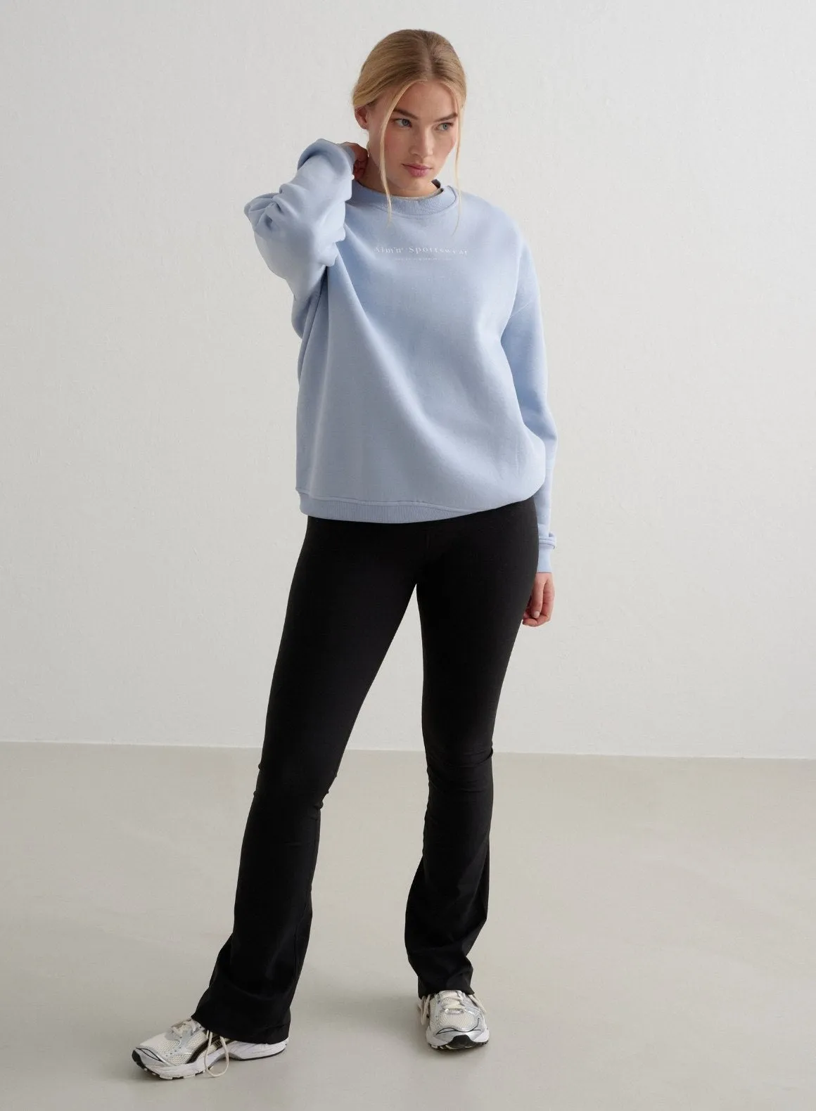 Cloudy Blue Serif Sweatshirt