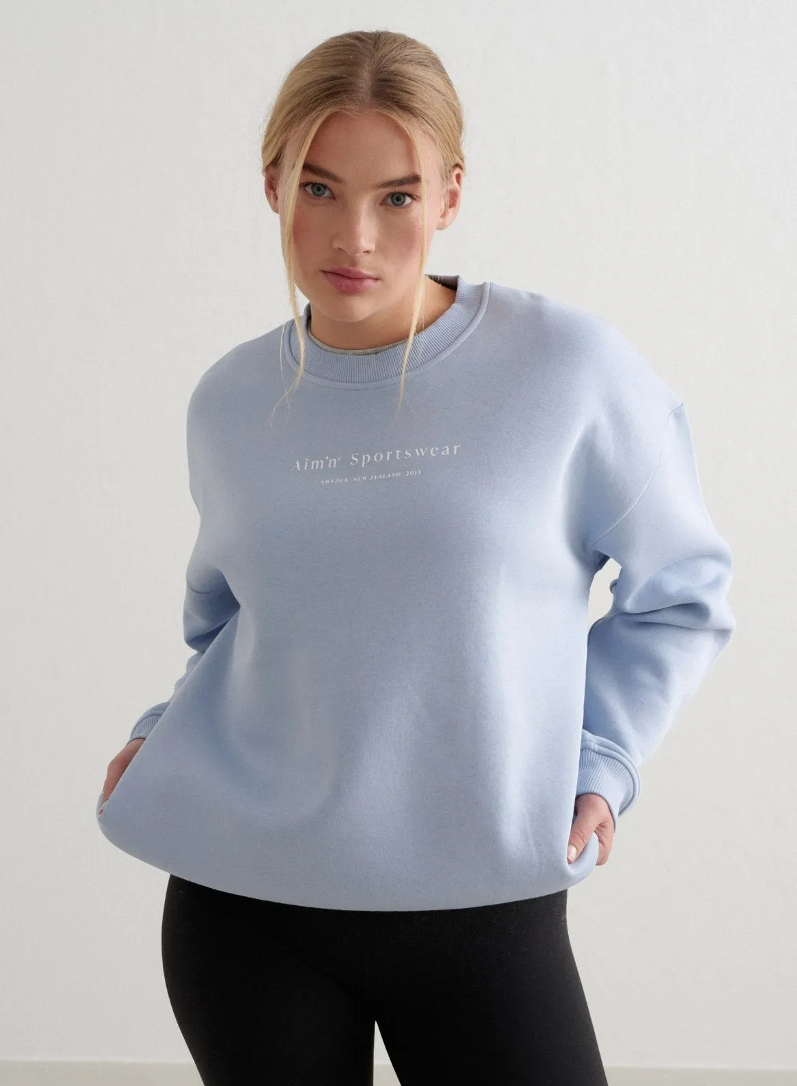 Cloudy Blue Serif Sweatshirt