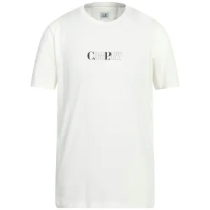 CP Company White Bold CP Logo T-Shirt