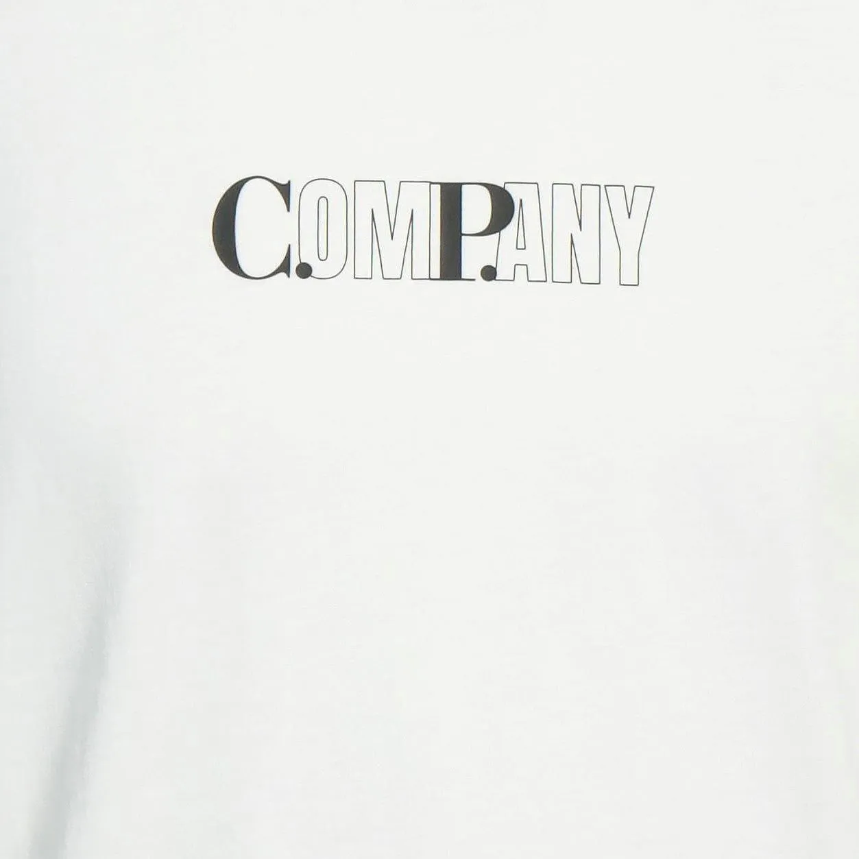 CP Company White Bold CP Logo T-Shirt