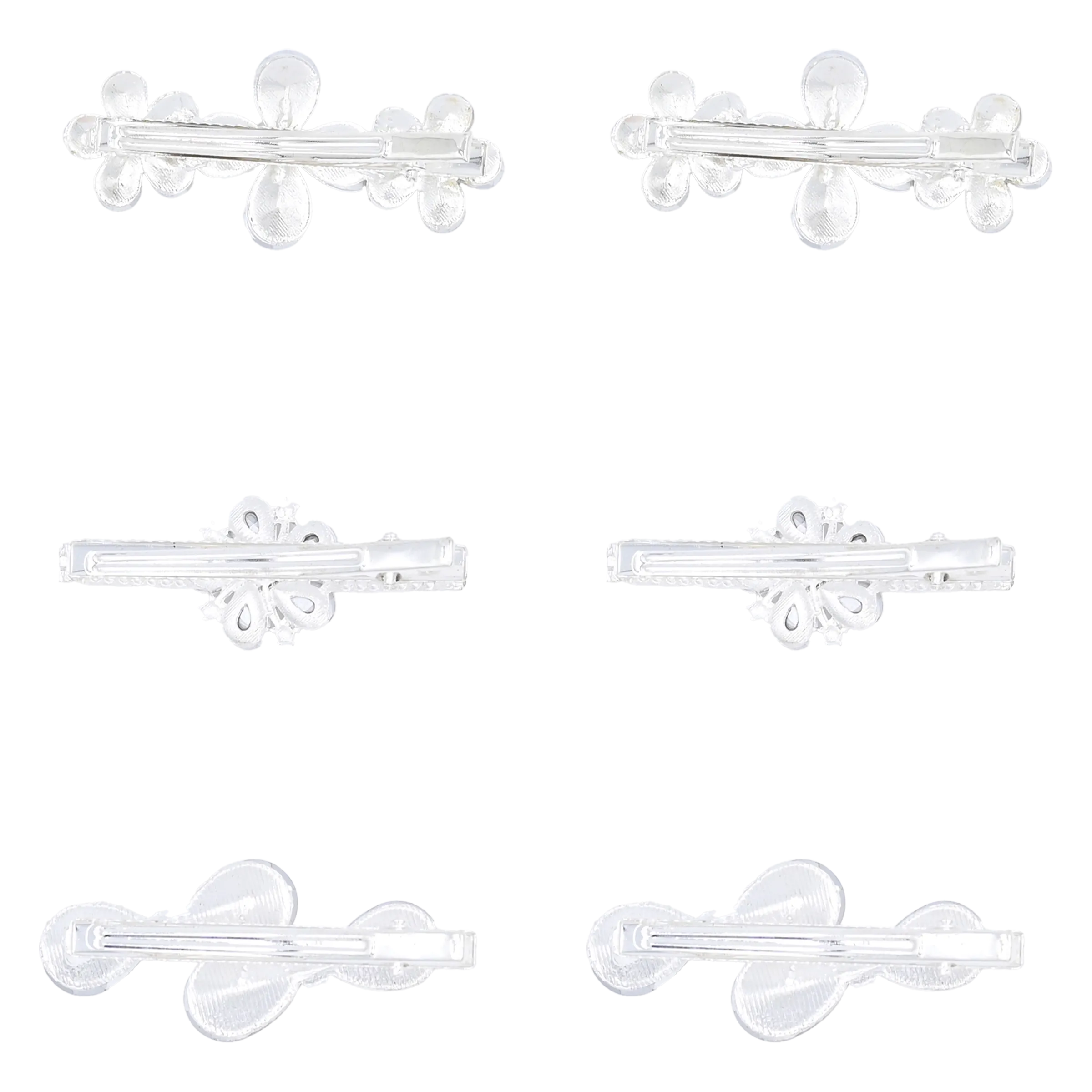 Crystal Flower & Droplet Hair Clips