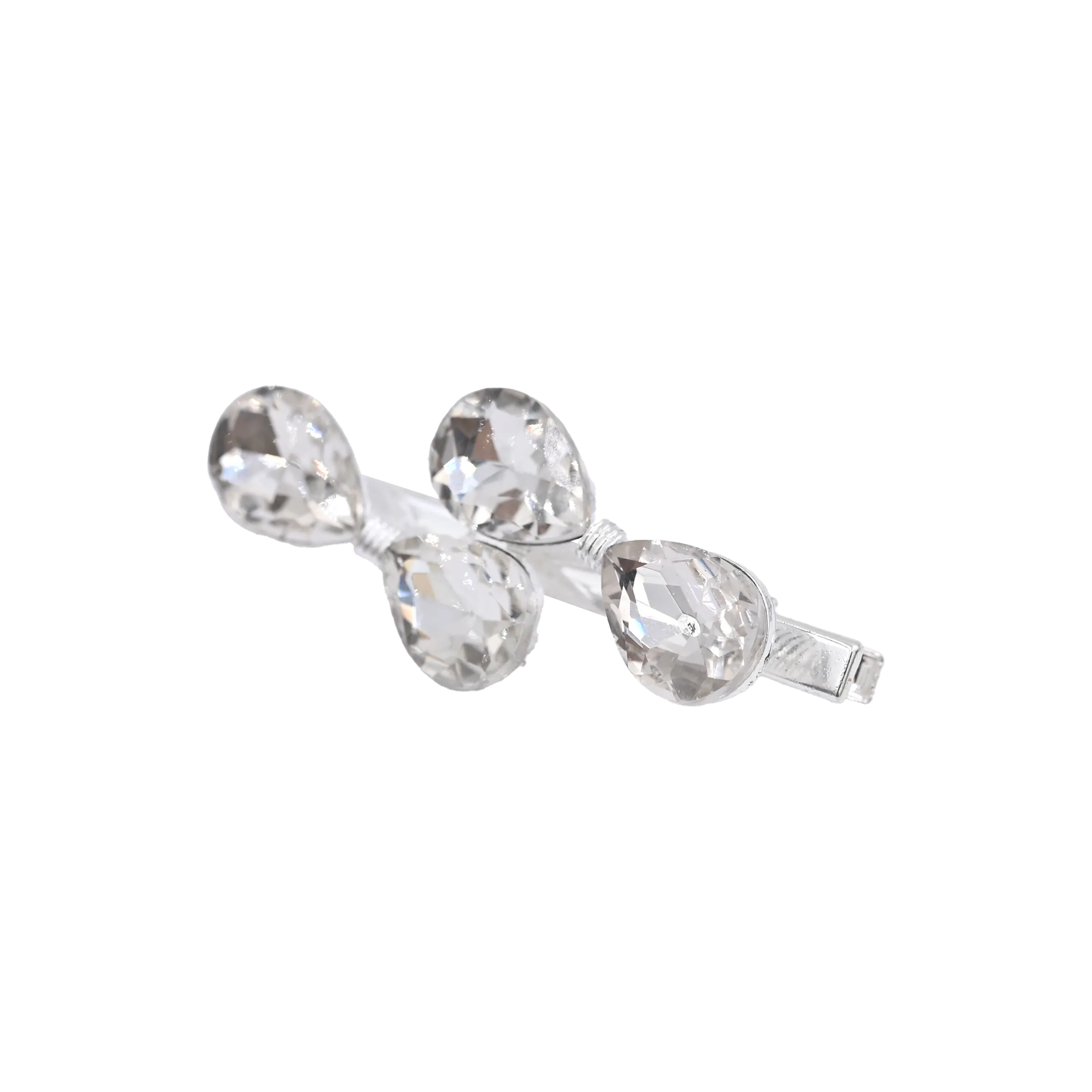 Crystal Flower & Droplet Hair Clips